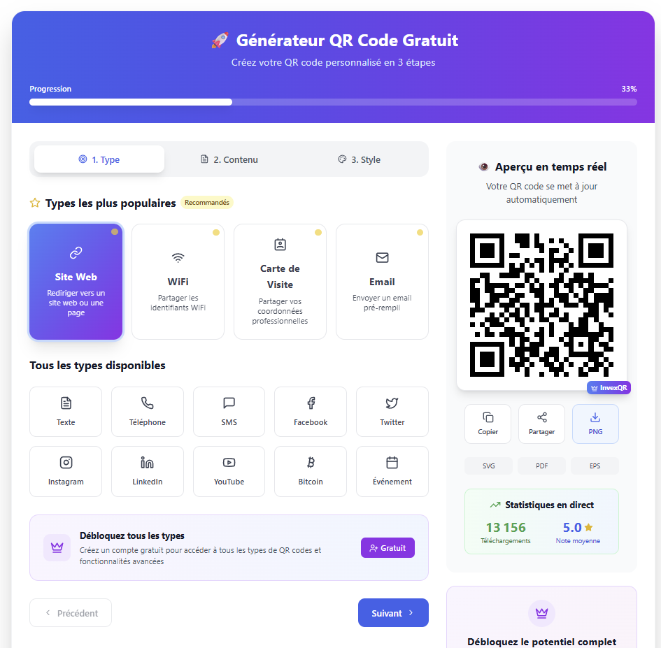 Plateforme InvexQR